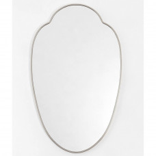 Зеркало вертикальное фигурное в тонкой серебряной раме Milis Silver (Милис) Smal 55*89 см 